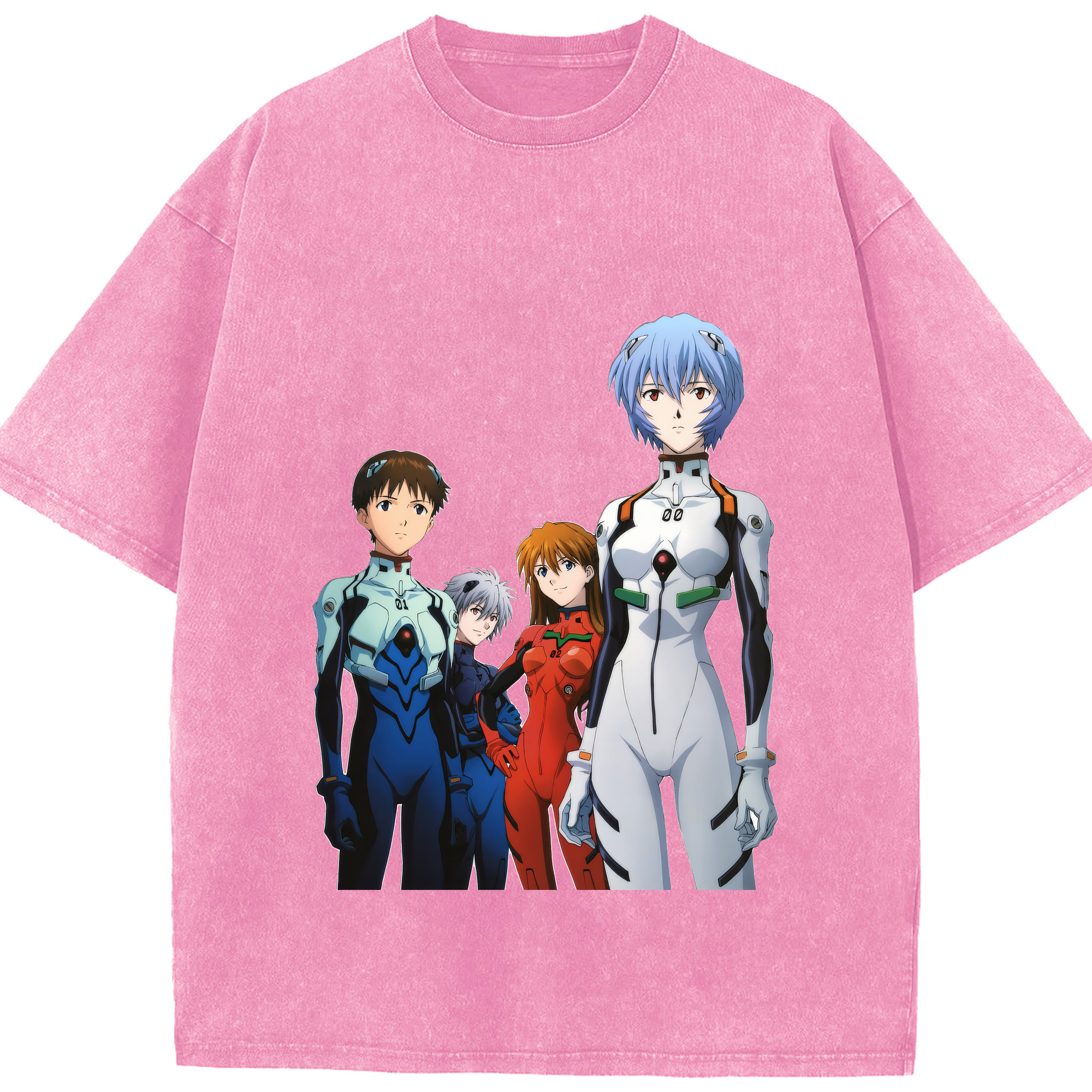 （画像用） EVA 新世紀エヴァンゲリオン 綿100% ヴィンテージ風 半袖Tシャツ（フロントプリント）